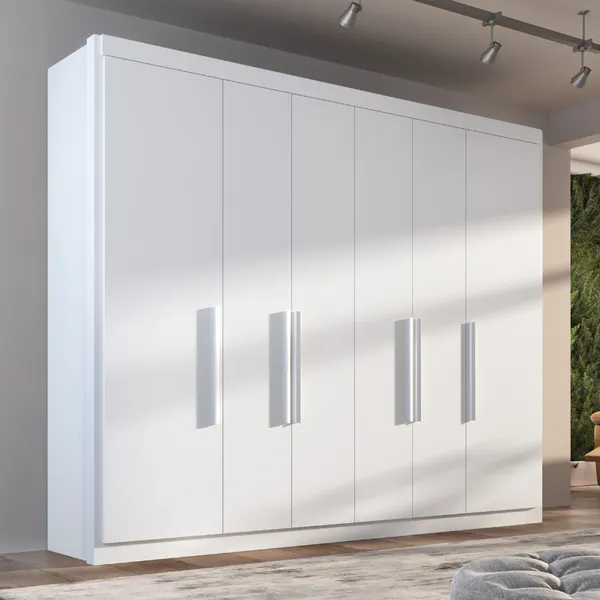 Guarda Roupa Casal Tonielque Valencia 6 Portas 6 Gavetas