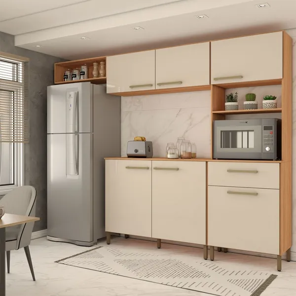 Cozinha Compacta Manu 6 Portas 1 Gaveta - Panorama Móveis