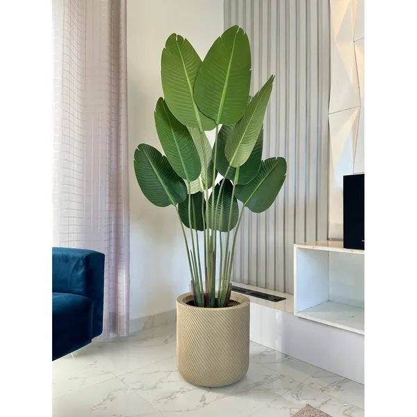 Bananeira Artificial Vaso Bojo Completo Toque Real Decoração