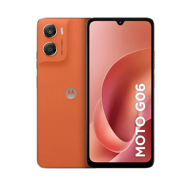 Smartphone Motorola Moto G06 128GB, 4G LTE, 12GB RAM Boost*, Câmera 50MP, Tela 6.9" - Laranja