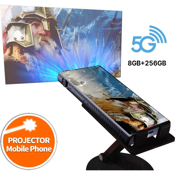 Celular com Projetor Smartphone 512GB/12GB ram 5G Dual Sim Android 14 6.79'' Tela，Câmera 108MP