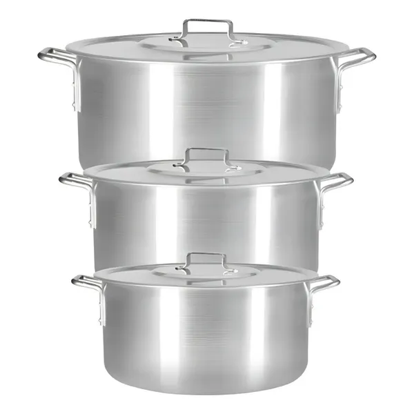 Kit Panelas de Alumínio para Feijoada Jogo de Panela 3 peças