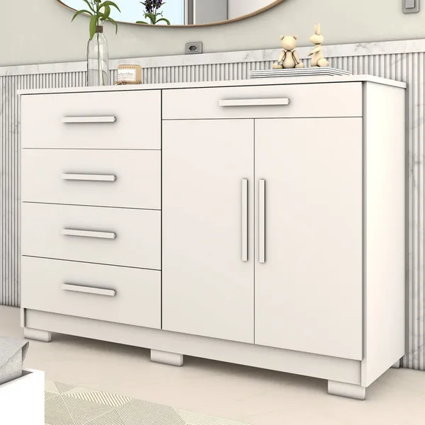 Cômoda Tailândia 2 Portas 5 Gavetas