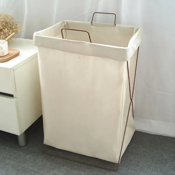 Cesto De Roupa Dobravel Com Suporte Em X Multiuso Organizador Quarto Banheiro Lavanderia