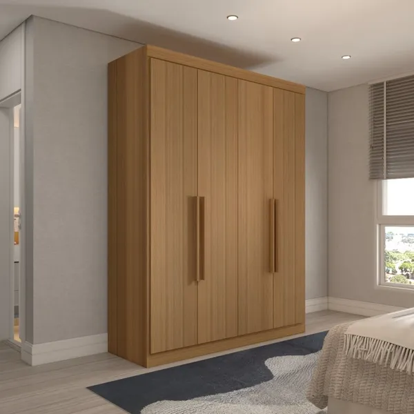 Guarda-Roupa Solteiro Mykonos 4 Portas 2 Gavetas