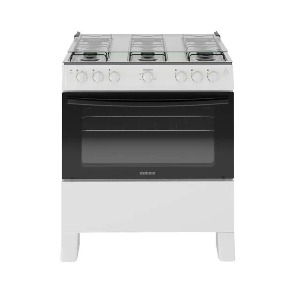 Fogão Itatiaia Star New Piso 6 Bocas Branco Mesa de Inox Bivolt 3700000473