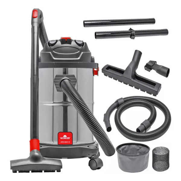 Aspirador Veicular Profissional Inox de Pó e Água Portátil 15L 1400W Muito Potente - Worker Original