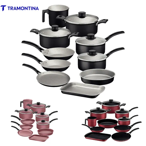 Jogo De Panelas 10 Peças Turim Antiaderente Tramontina