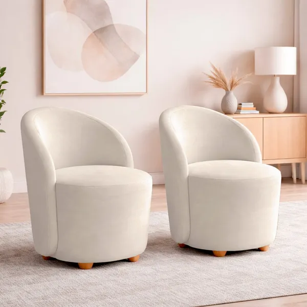 Kit 2 Poltrona Orgânica Denver Decorativa para Sala Quarto