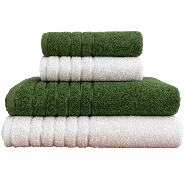 Kit 4 Toalhas Orteu (02 Banho e 02 Rosto) - Jogo de Toalhas 100% Algodão Grande 70cm x 130cm 400g