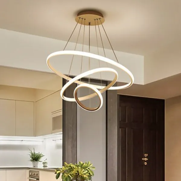 【TOP VENDAS】Lustre Escandinavo Com 3 Cores E 1 Luz De Teto Para Sala De Estar, Sala De Jantar E Bar Domésticos