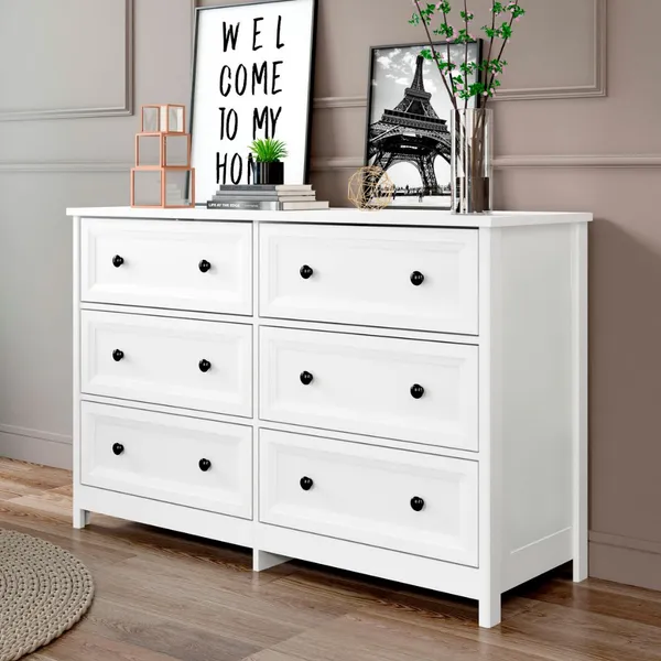 Cômoda 6 Gavetas Ditália DM-217 Branco