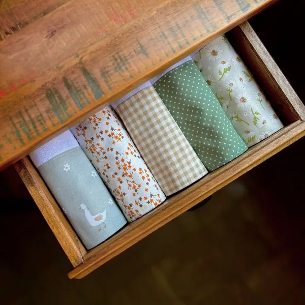 Panos de Prato Barrado Kit Premium com Embalagem Presenteável 100% Algodão Ceci Petit Home