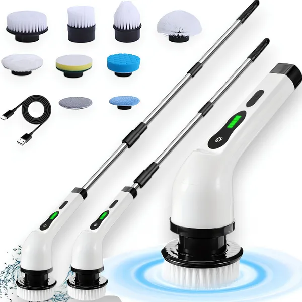 Esfregão Elétrico Sem fio Escova De Limpeza Pesada Multiuso 360 Recarregável Giratória