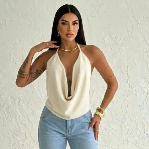 Cropped feminino gols boba fresquinha dunas regata lisa básica frente única moda blogueira