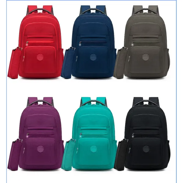 Mochila Escolar Tactel Com Estojo Forrada Super Resistente Lindo Design