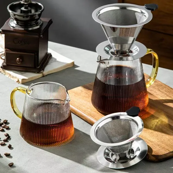 Filtro Coador de Café em Inox Reutilizável Tamanhos P/M/G Acabe com os Filtros de Papel