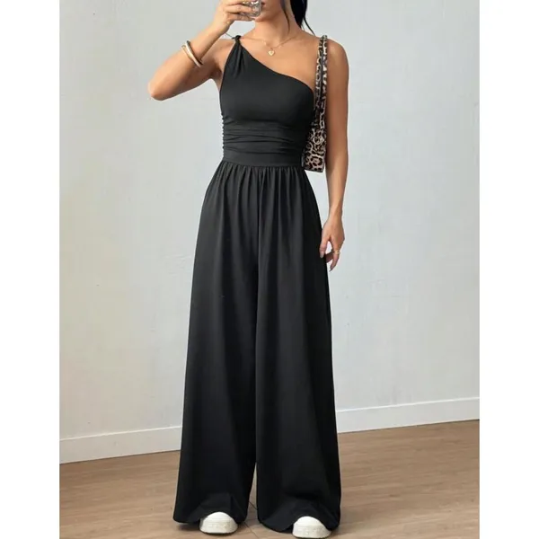 Macacão Feminino Longo Alfaiataria Mula Manca Regata Alça Torcida Social 