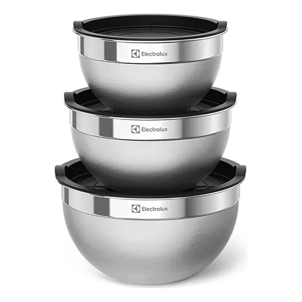 Conjunto Bowls de Inox com Tampa Electrolux