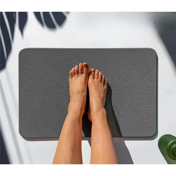 Tapete de Pedra Diatomita para Banheiro 60x 39cm - Linha Casa