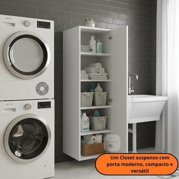 Guarda Roupa Nicho Suspenso De Parede Com Porta - 99