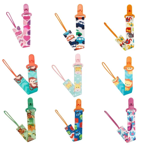 Kit Ate 5 Prendedor De Chupeta Com Trava Com Corrente Clipe Chupeta Menino e Menina - Promoção