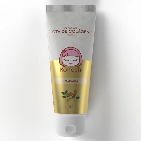 Creme Gel Regenerador Facial Gota de Colágeno Kokeshi 45g