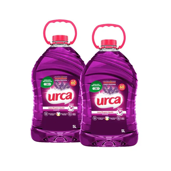 Kit 2 Lava Roupas Liquido Urca Lavanda - 5L