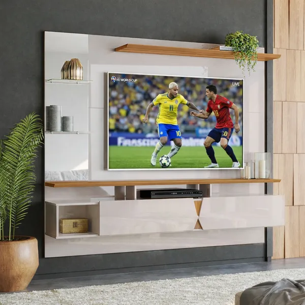 Painel Intense para TV até 55 Polegadas em Mdf 25mm Com Espelho - Lukaliam Móveis