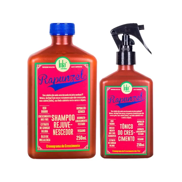 Kit Lola Cosmétics Crescimento Rapunzel - Shampoo e Tônico Capilar De Crescimento