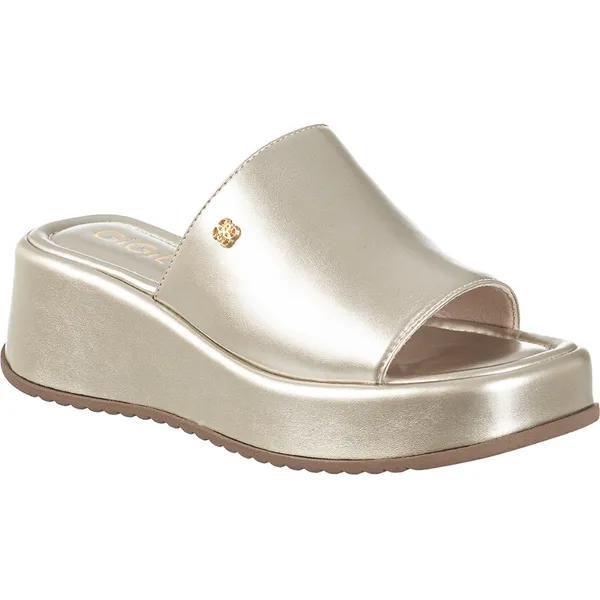 Tamanco Feminino Plataforma Sola Macia Anabela Flatform Papete Blogueira Chinelo Mule GiGiL