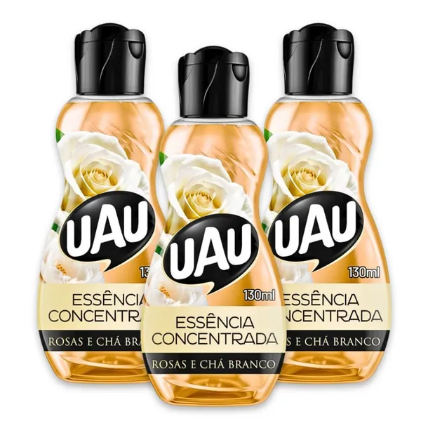 Kit 3un Essência Concentrada 130ml UAU Chá Branco
