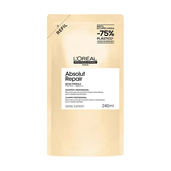 REFIL SHAMPOO ABSOLUT REPAIR LORÉAL PROFESSIONNEL SERIE EXPERT 240ML