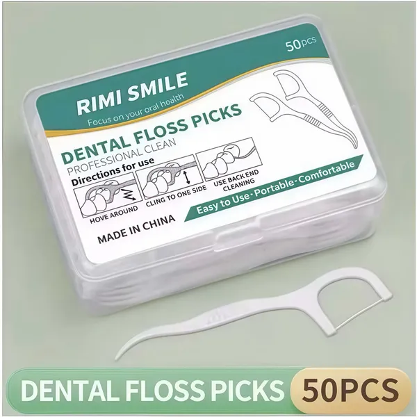 50/100/200 unidades de fio dental Fio dental ultrafino arqueado marisa ANJIN.B