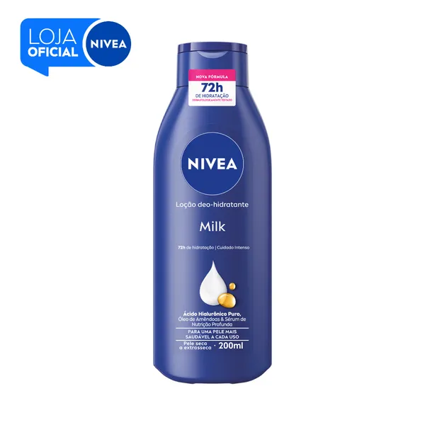NIVEA Loção Hidratante Milk Pele Seca a Extrasseca 200ml BBB 26