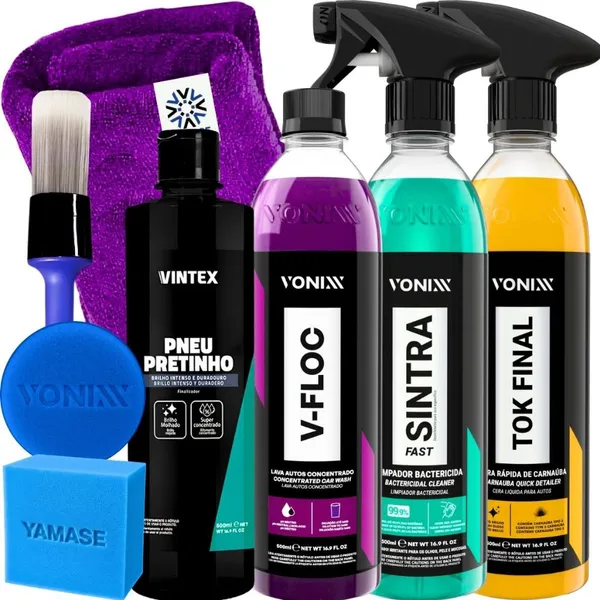 Kit Shampoo V-Floc Cera Tok Final Limpador Sintra Fast Vonixx Pretinho Vintex
