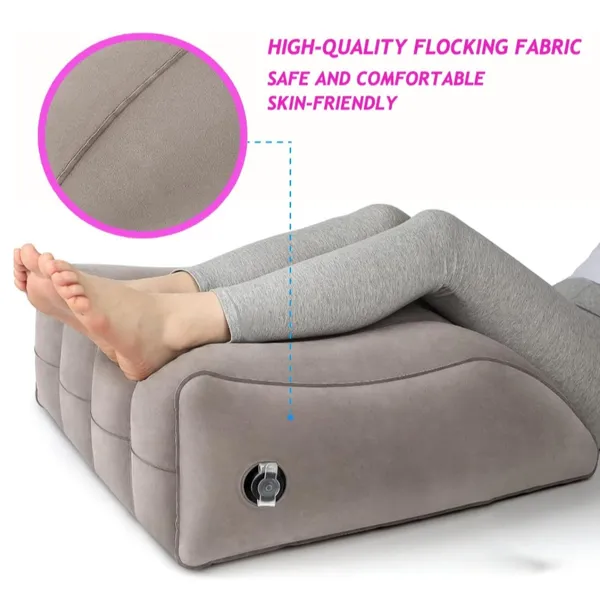 almofada inflável apoio pé pernas portátil cunha elevada