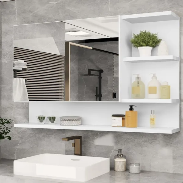 QUEIMA DE ESTOQUE! Armário Espelheira com Porta Cle - VÁRIAS CORES