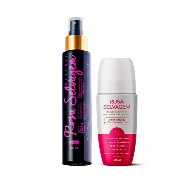 Kit Óleo + Desodorante Rosa Selvagem - Suas áxilas sem manchas e hidratadas.