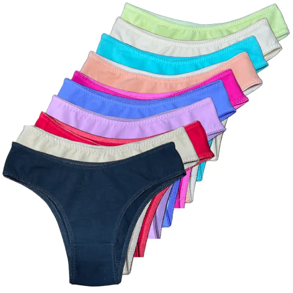 Calcinha Feminina Algodão Premium Tradicional Kit 5 ou 10