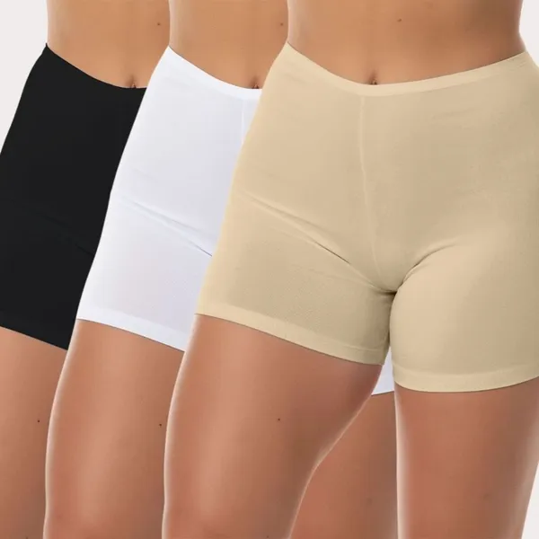 Kit 3 Short Anagua Liso para Saia e Vestido bermuda Segunda Pele