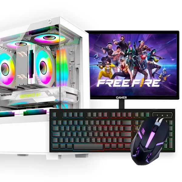 PC Gamer Completo, Intel Core i5, GT 210, 12GB de Ram, SSD 480GB, Monitor 19