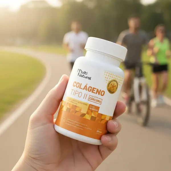 Cúrcuma + Colágeno Tipo 2 Multi Natural - Pote Com 30 Capsulas