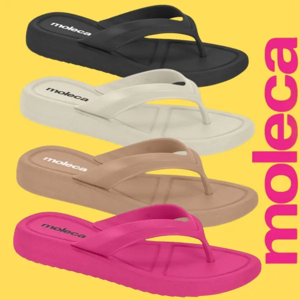 Chinelo Feminino Nuvem Ortopedico Moleca Marshmallow | Lançamento! | Produto Original Moleca!