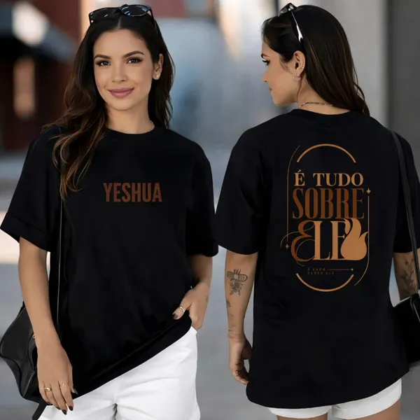 Camiseta Feminina Estampada Yeshua | Cristã | Fardamento Igreja