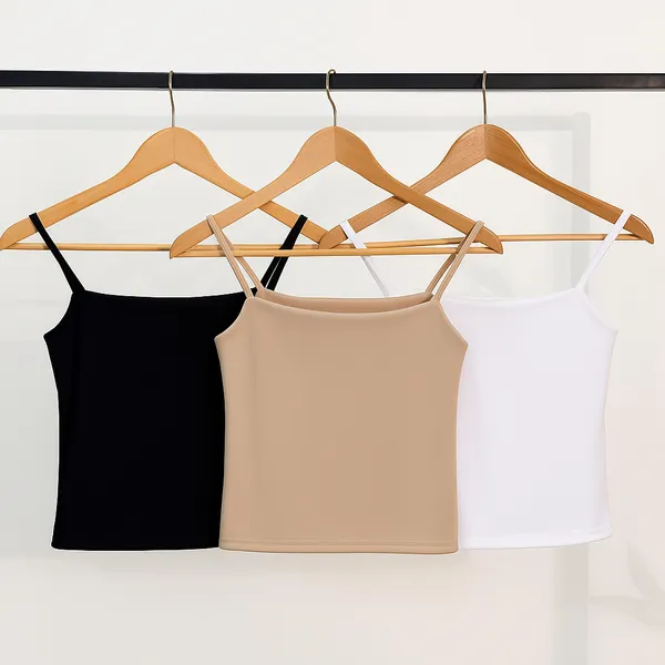 Kit 3 Cropped Feminino Regata Alcinha Básico Verão Suplex