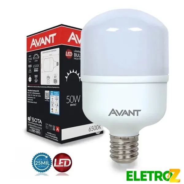 Kit 6 / 3 Lâmpadas Led 50w Bulbo E27 6500k Branco Frio 110/220v
