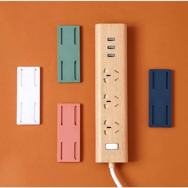 Suporte p/ Extensão Fixar Filtro de Linha e Objetos Diversos/Household Auto-Adesivo Plugue Fixer Broca Livre