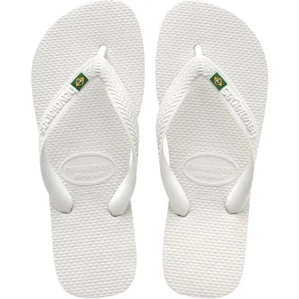 Chinelo De Dedo Sandalia Havainas Brasil Bandeira Branco