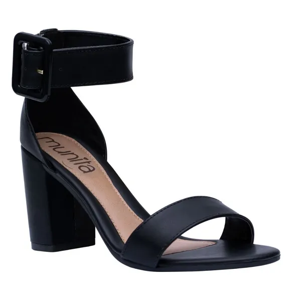 Sandália Feminina Salto Alto Confortável Munita Saltinho 9cm Confort